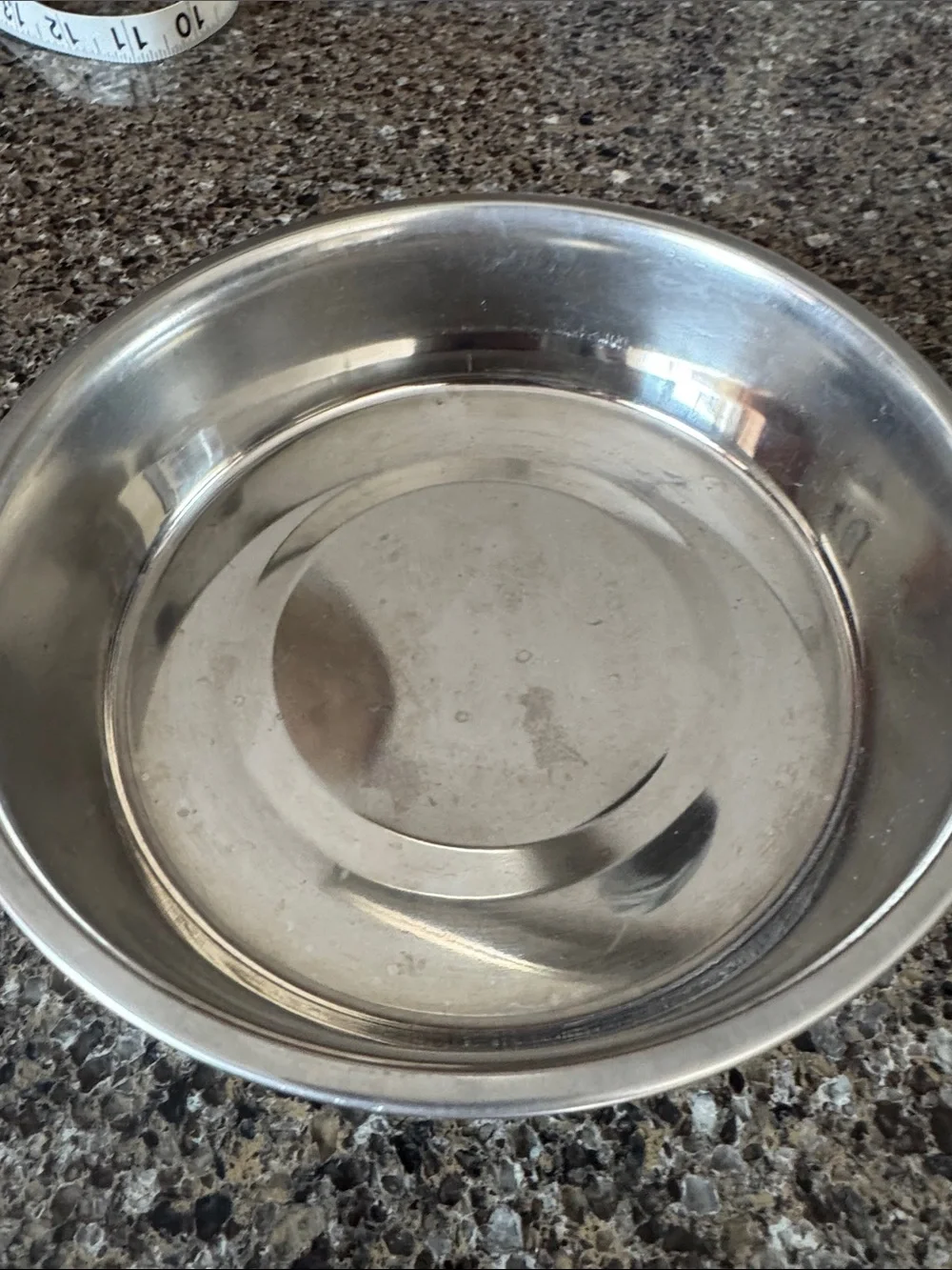 Blue Dog Bowl with Bone Motif and floor gripper ring
